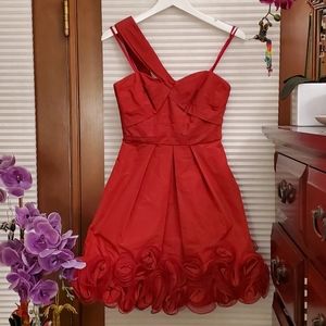COPY - NWT BCBGMaxAzria One-Shoulder Rosette Dress